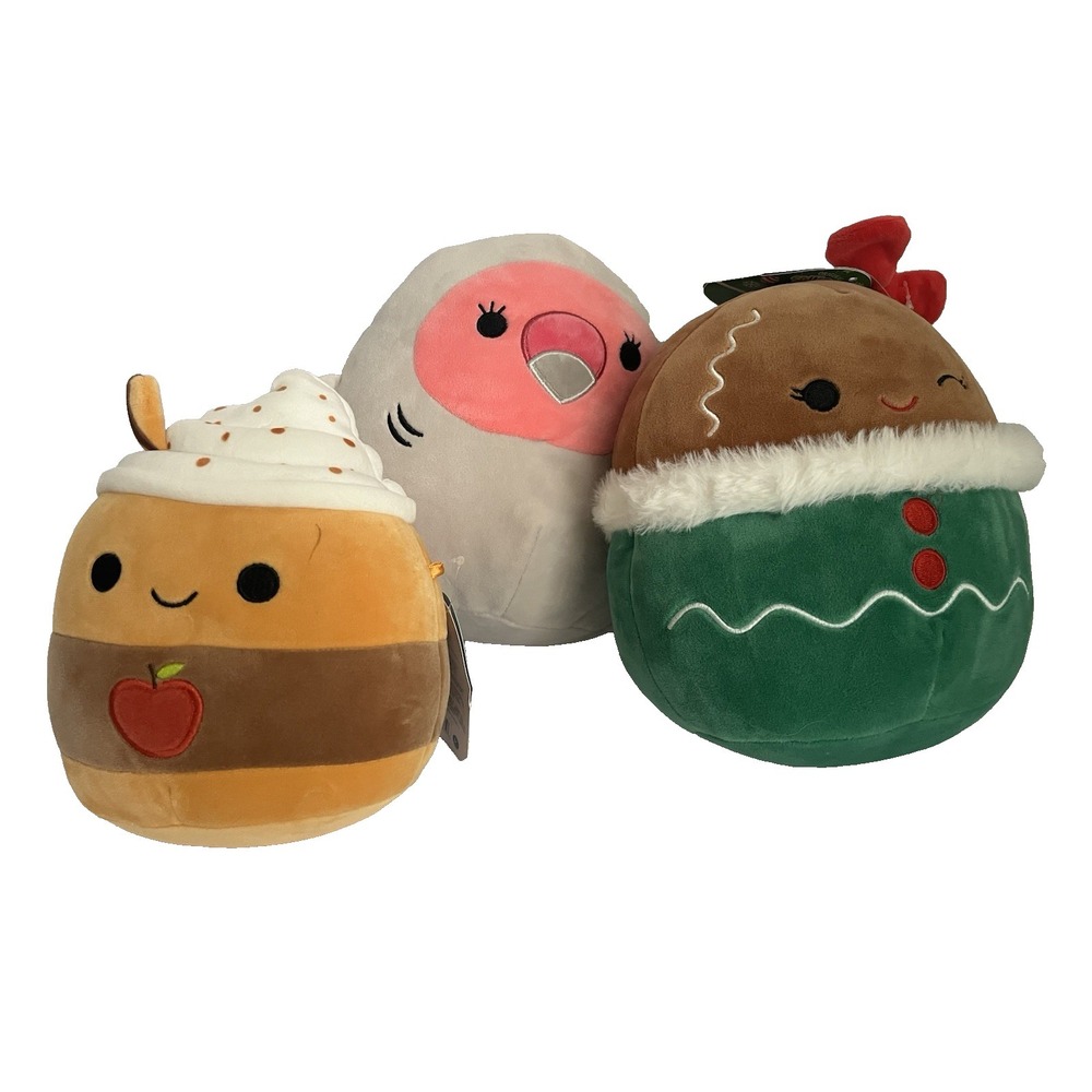 Squishmallow bundle 3 POMMIE GINA COOKIE food Christmas 8 10‎ 12 inch